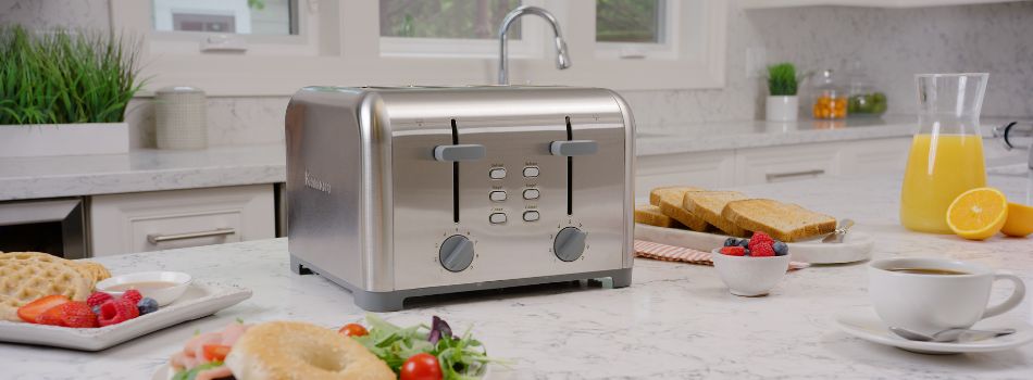  Kenmore Elite 4-Slice Long Slot Toaster Silver, One