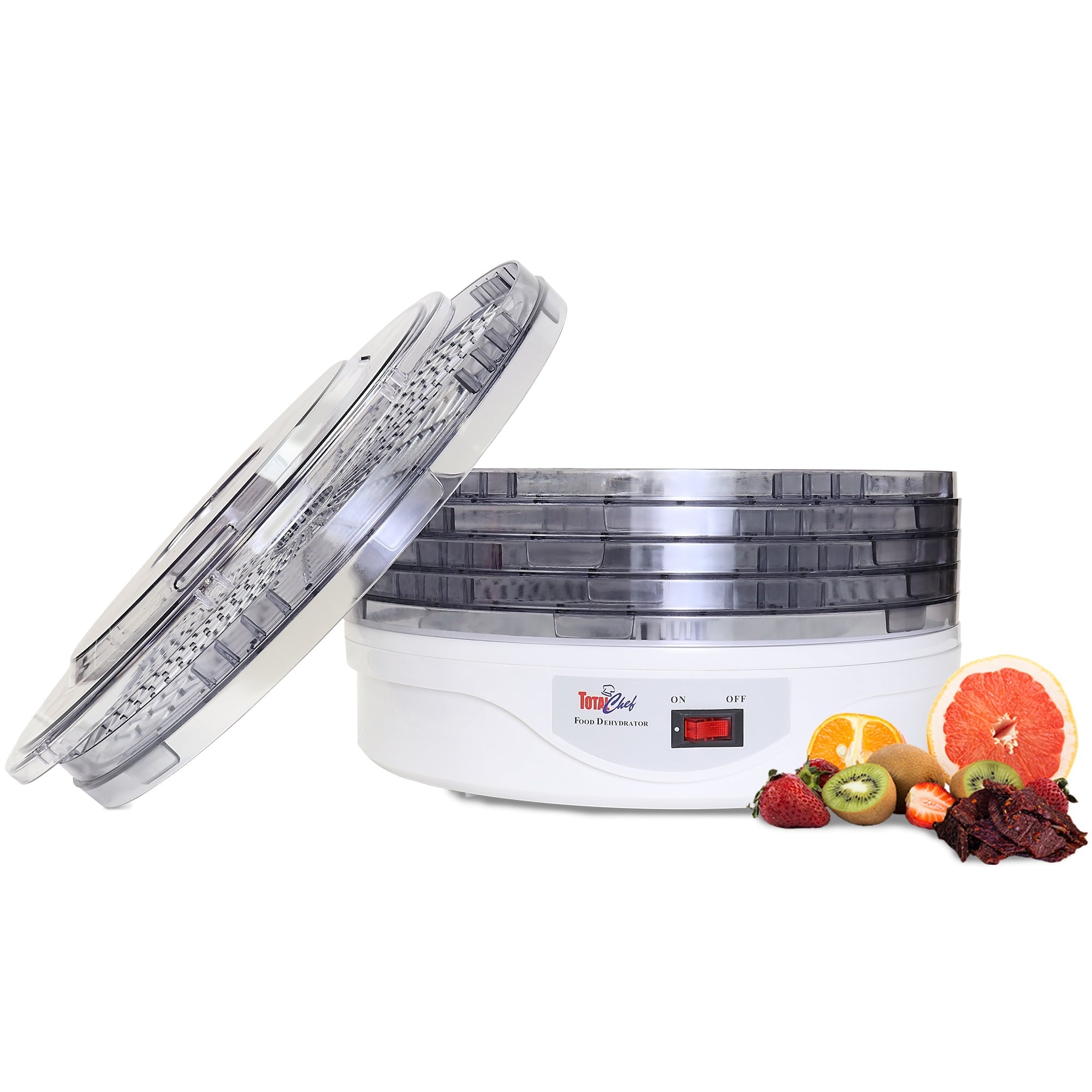 Elite Gourmet 5 Stainless Steel Tray Food Dehydrator w/ Temp Controls