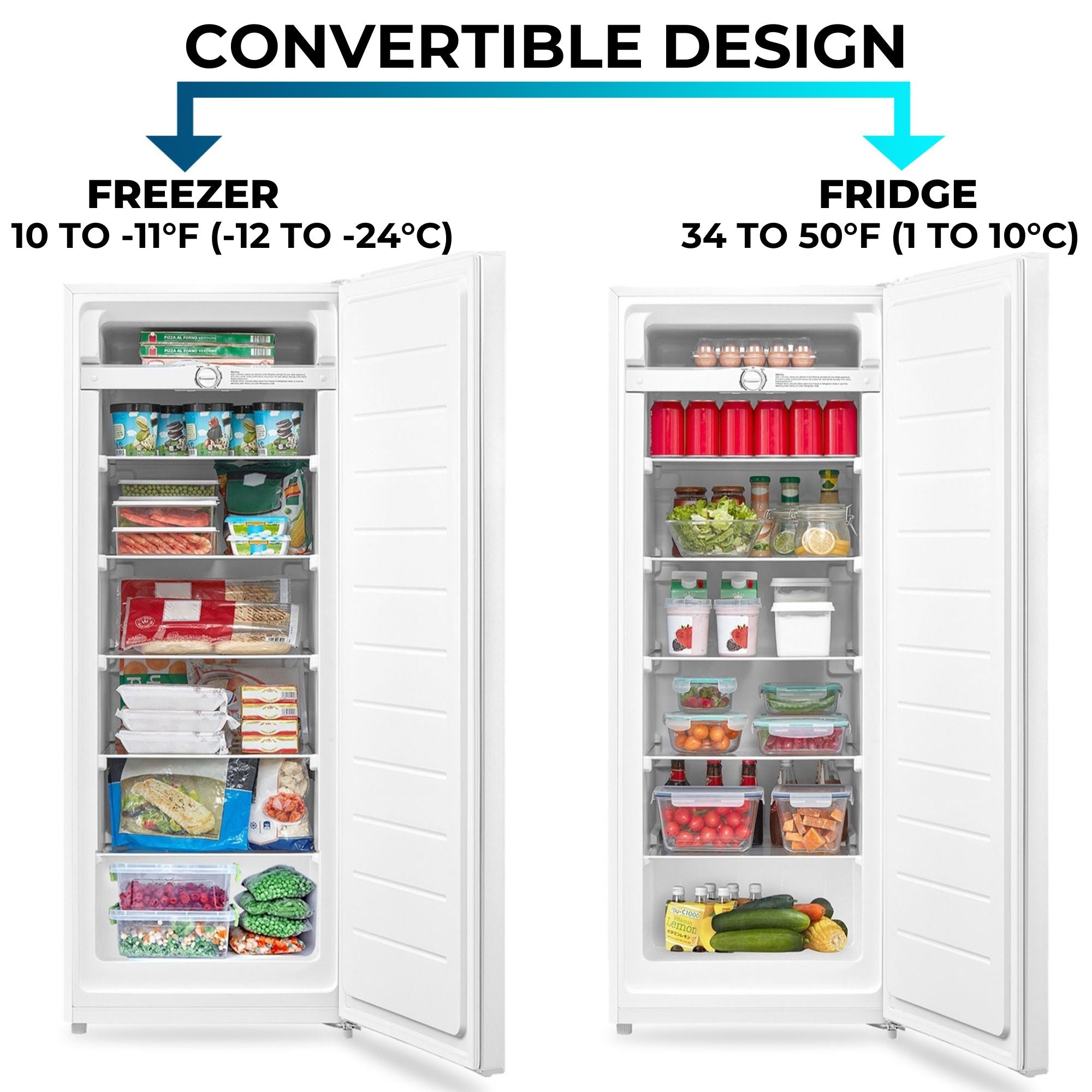 Convertible deals refrigerator freezer