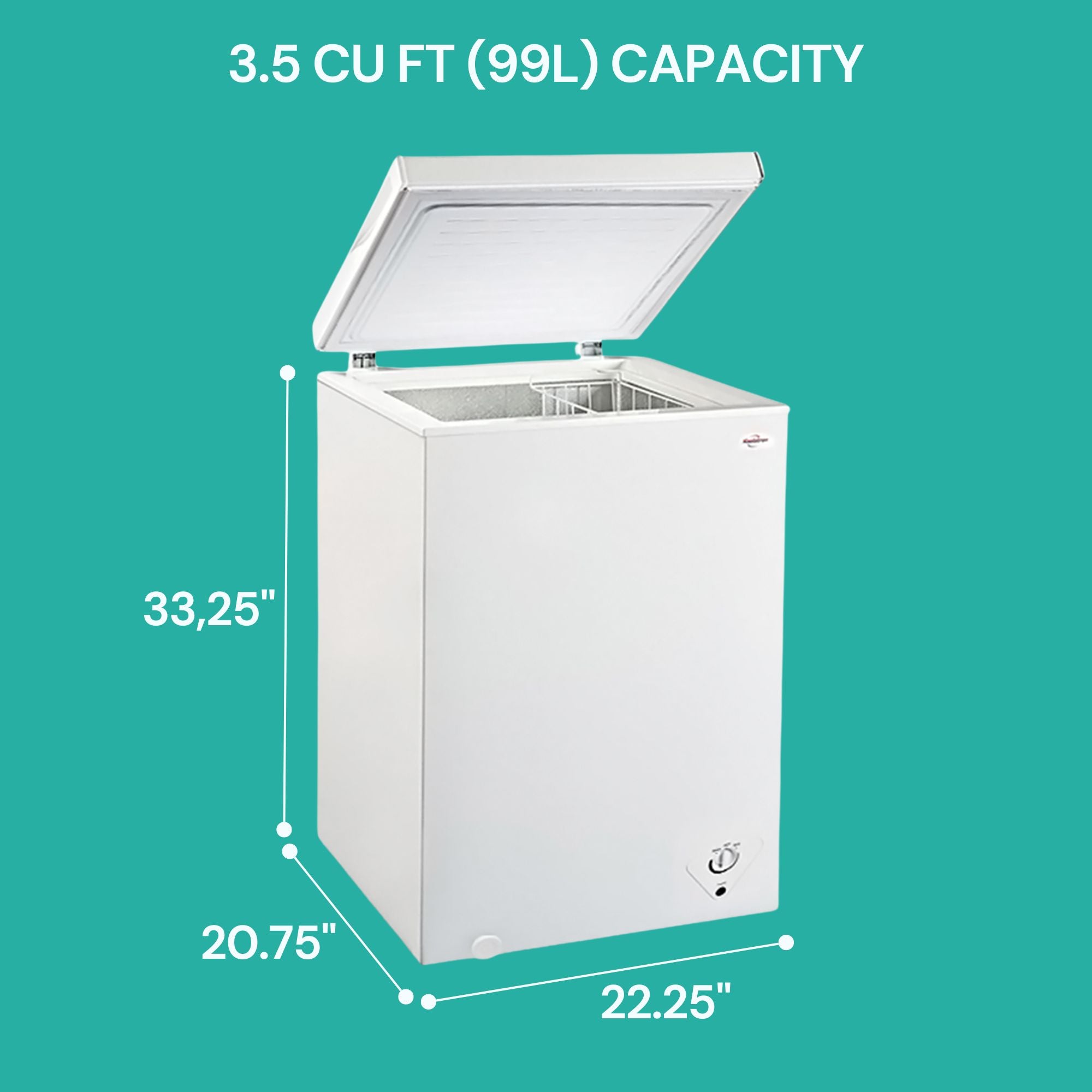 3.5 cu ft store chest freezer wattage