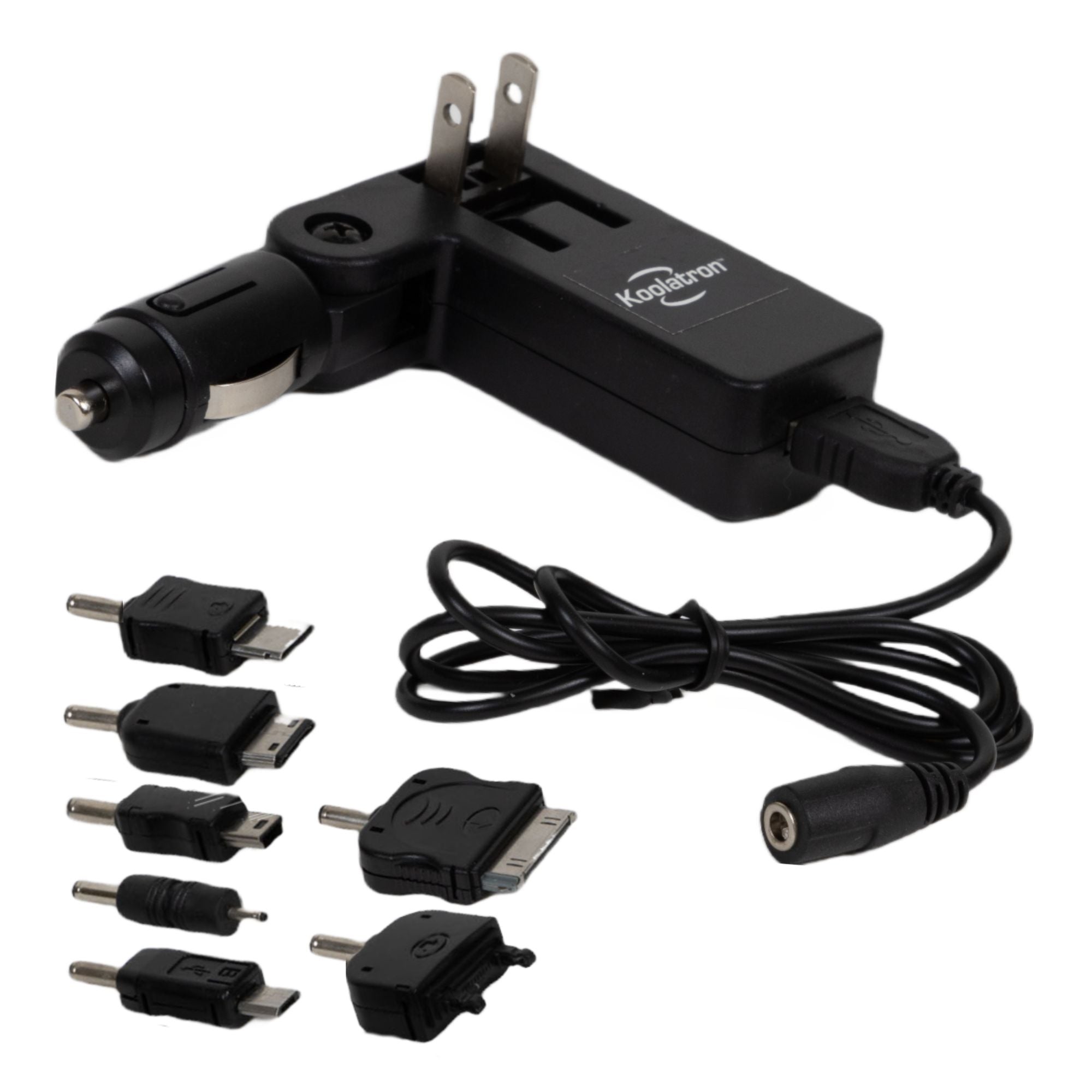 Koolatron 12V AC/DC Cell Phone Charger w/ USB Adapter Set, Universal  Charger w/ 12 Volt and 110 Volt Plugs, for Older Model Mobile Phones, MP3 