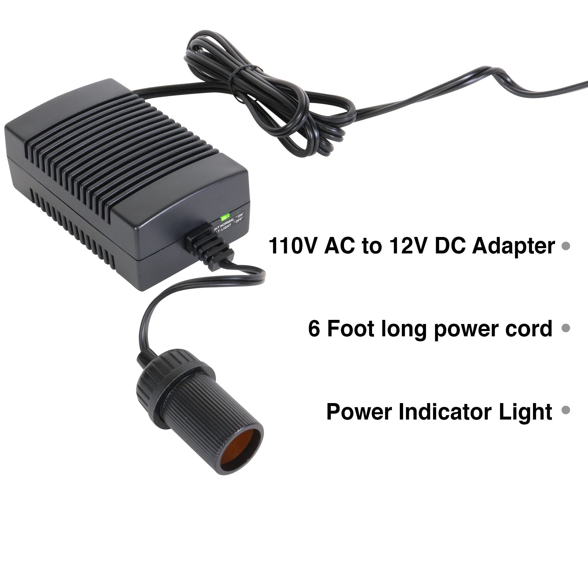 12v Cigarette Plug Adapter Power Cord for LED Fishing Lights