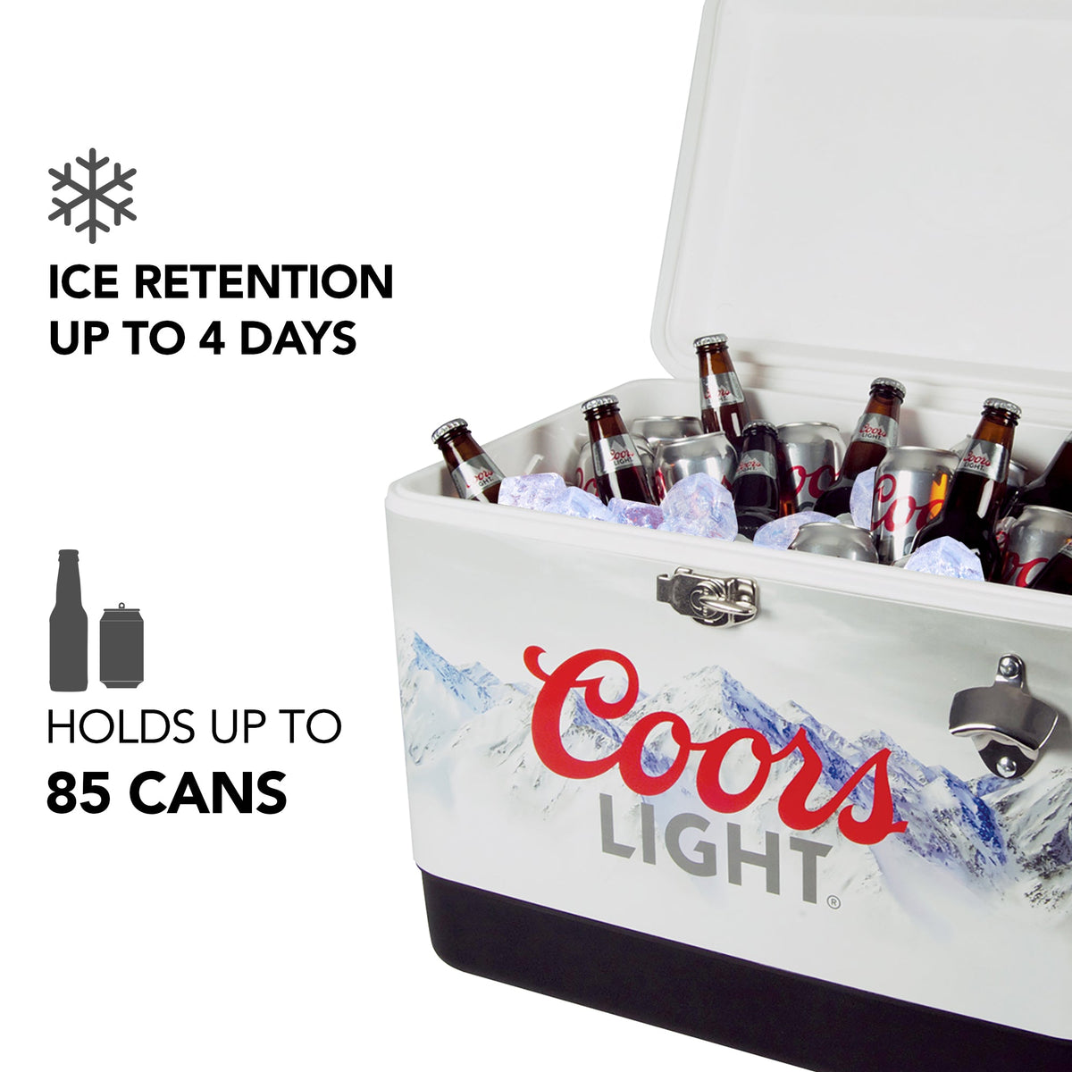 Coors Light Ice Chest Cooler with Bottle Opener 51L (54 qt)