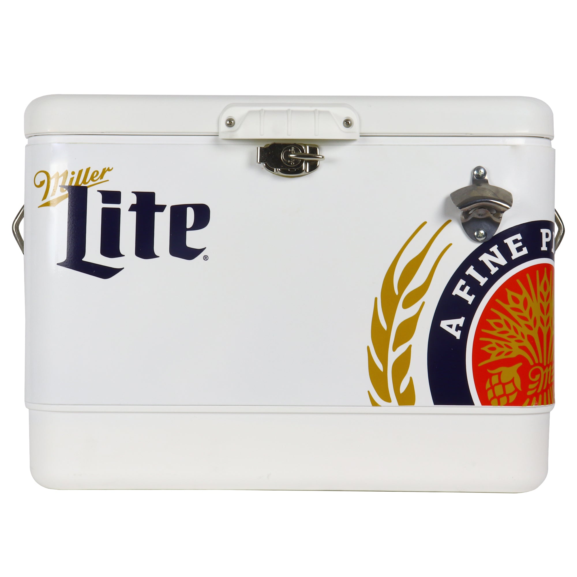 Miller lite hot sale metal cooler