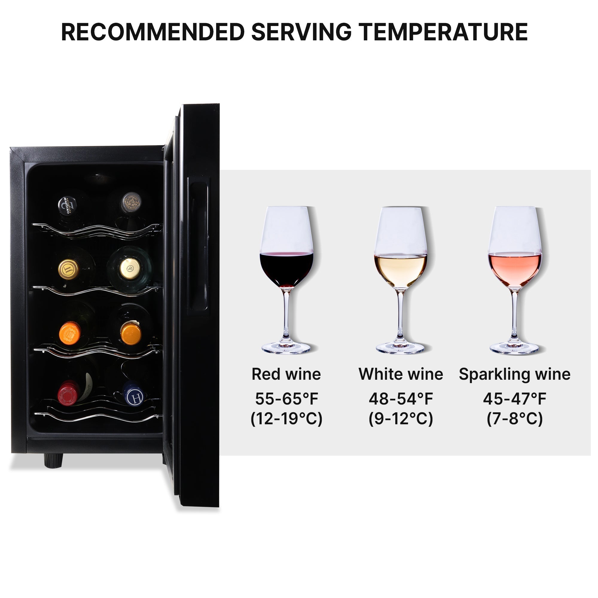 Wine store cooler glasses