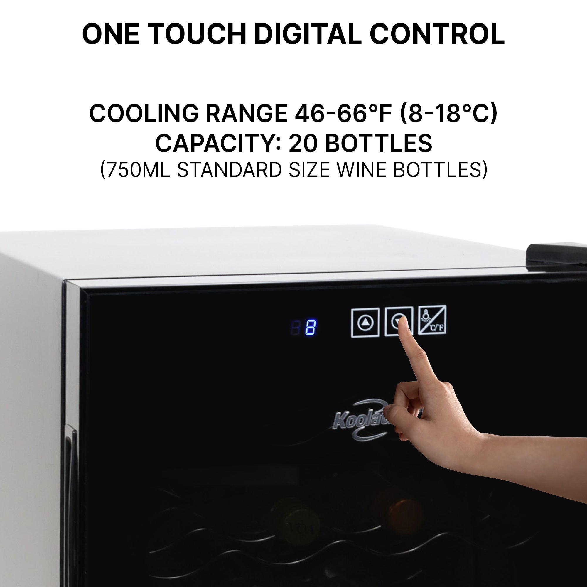 Electric Digital 18 Bottles Cooler Wine Fridge Chilling Cellar Home Bar  Stand
